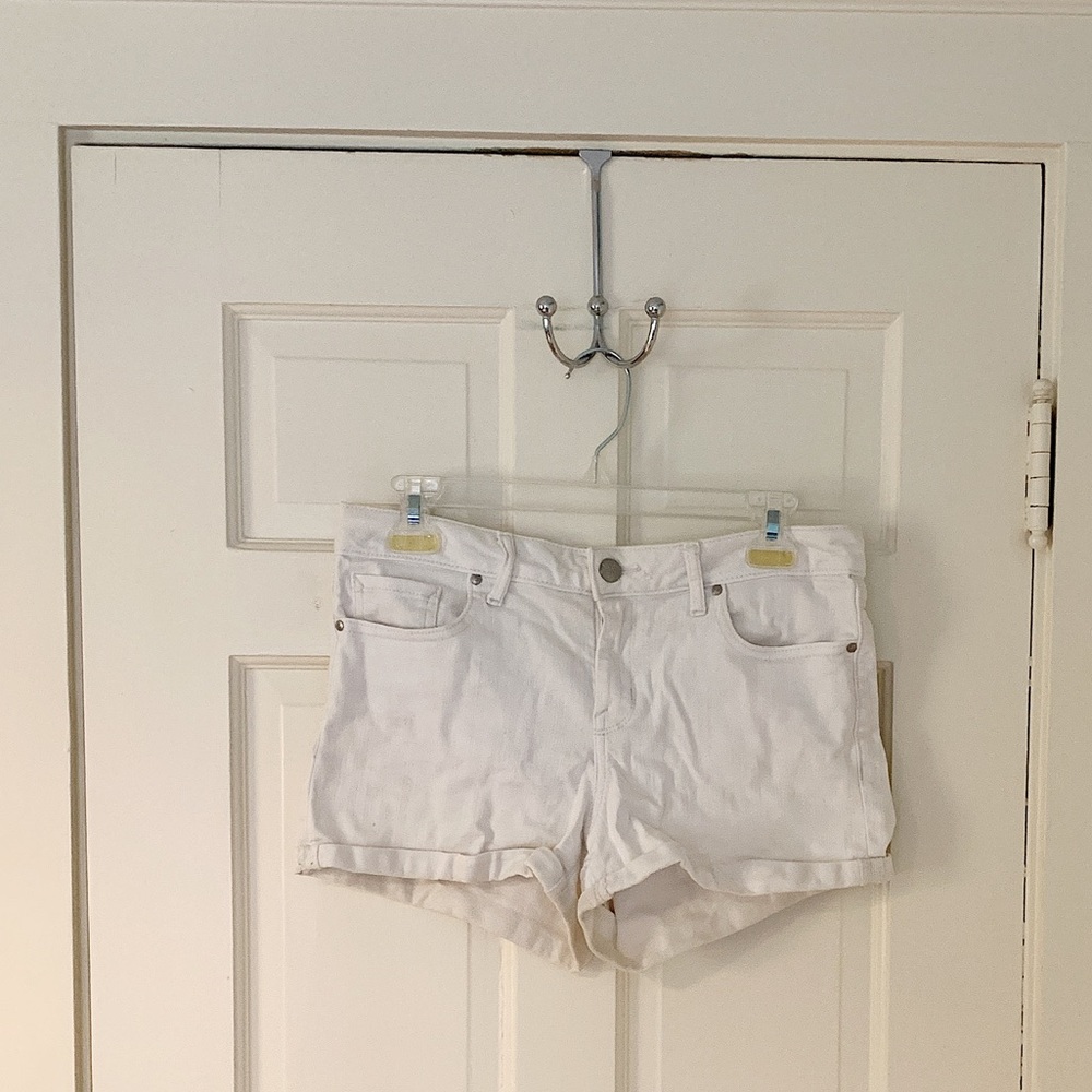 White Jean Shorts